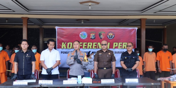 Per Bulan Maret, Sat. Reskrim Dan Sat. Narkoba Polres Nabire Berhasil Ungkap Beberapa Kasus Dan Musnakan BB