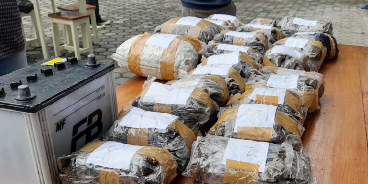 Satrol Lantamal X Gagalkan Penyelundupan Narkoba Seberat 13.430 Gram Di Perairan Jayapura