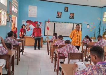 Hari Ke-5 Pelaksanaan Ujian Sekolah Tingkat SMP Berjalan Lancar Dan Aman Di Kota Jayapura