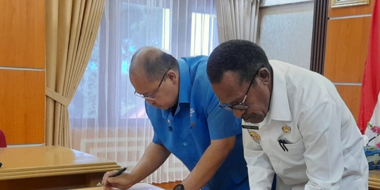 Pemkot Jayapura Dengan PT Air Minum Jayapura Teken MOU Terkait Pengelolaan Air Limbah Domestik