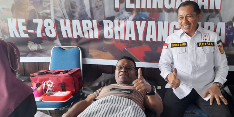 Bantu PMI Untuk Kebutuhan Darah, Pihak Polda Papua Gelar Bhakti Kesehatan Donor Darah