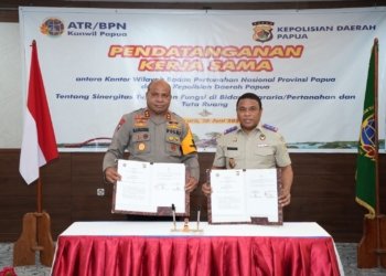 Cegah Masalah Pertanahan, Kanwil ATR BPN Papua MOU Dng Polda Papua