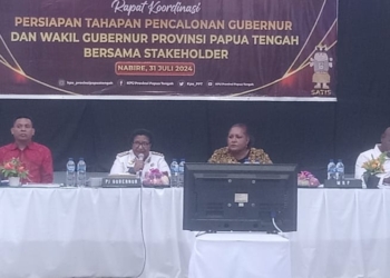 Matangkan Persiapan Pilkada, KPU Provinsi Papua Tengah Gelar Rakor Tahapan Pencalonan Gubernur – Wagub