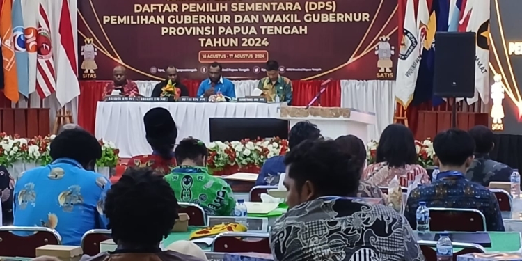 2 Hari, KPU Papua Tengah Gelar Rapat Pleno DPS Pilgub/Pilwagub Provinsi Papua Tengah 2024