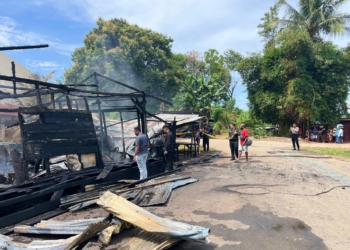 Satu Unit Rumah Warga Hangus Terbakar di Area Stadion Mandala Jayapura