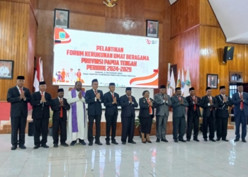 Pengurus FKUB Papua Tengah Di Lantik, Ini Pesan PJ Gub Ribka Haluk