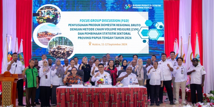 Pemprov Papua Tengah Bersama BPS Provinsi Papua Gelar FGD Penguatan Pembangunan Segala Sektor Ekonomi