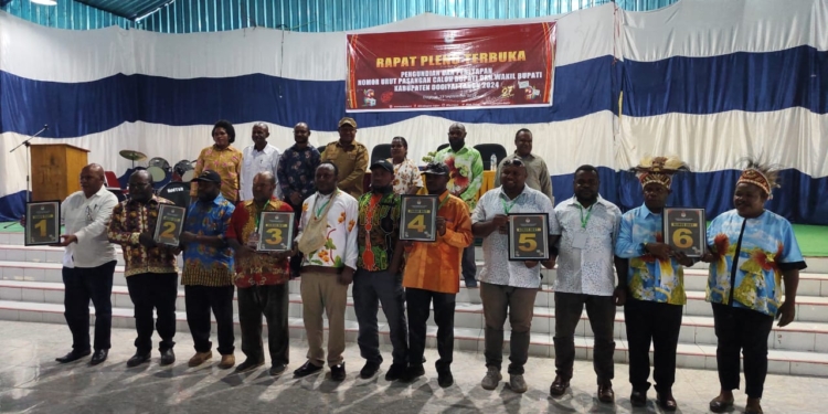 KPU Dogiyai Tetapkan Nomor Urut Paslon Bupati-Wabup Kab Dogiyai, Berikut Nomor Urut Paslon