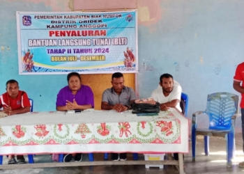 Pemerintah Kampung Anggopi Salurkan BLT-DD Tahap II, Bulan Juli-Desember Ke-64 PKM