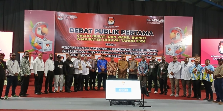 KPU Dogiyai Sukses Laksanakan Debat Publik Pertama Pasangan Calon Bupati Dan Wakil Bupati