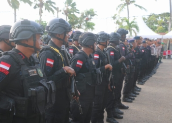 Polda Papua Kawal Debat Publik Paslon Cagub dan Cawagub Di Papua Selatan