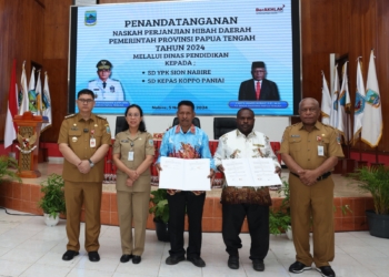 Dukung Pendidikan Di Papua Tengah, PJ Gub Anwar Damanik Teken NPHD Bersama YPK Dan YPPGI