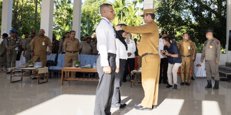 Resmi Buka Pelatihan Diklatsar Satpol PP Tahun 2024, Ini Pesan PJ Gub Anwar Damanik