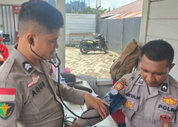 Pastikan Kesehatan Personel,  Subsatgas Dokkes Polda Papua Intensif Lakukan