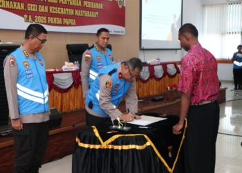Wakapolda Papua Hadiri Pengambilan Sumpah dan Penandatanganan Pakta Integritas Penerimaan Bakomsus Polri T.A 2025