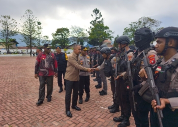 Penjabat Gubernur Hadiri Apel Pengecekan Kesiapsiagaan Pengamanan Pemungutan Suara Pilkada 2024 di Prov. Papua Pegunungan