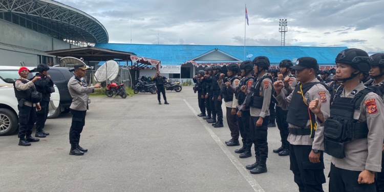 45 Personil Brimob BKO Polda Papua  Amankan Pilkada Serentak 2024 di Kab. Lanny Jaya