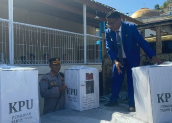 Satgas OMPC II Polda Papua Kawal Pergeseran Logistik Pilkada Kabupaten Jayawijaya