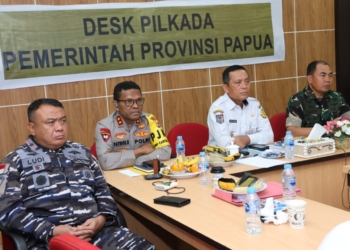 Kapolda Papua Bersama Ikuti Vicon Pemantauan Pilkada Serentak 2024