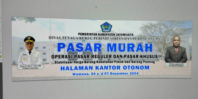 Pemkab Jayawijaya Gelar Pasar Murah 4 Hari
