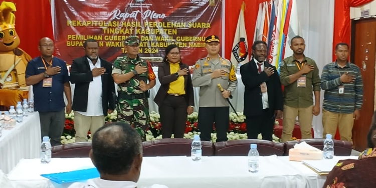 KPU Nabire Gelar Rapat Pleno Rekapitulasi Hasil Perolehan Suara Tingkat Kabupaten