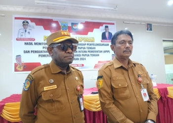 Pemprov Papua Tengah Serahkan Laporan Hasil Monitoring Asistensi Dan Penguatan Pengawasan APIP