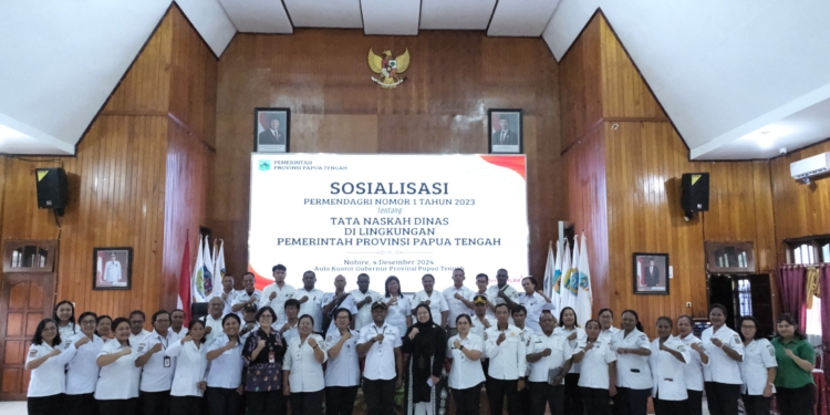 Pemprov Papua Tengah Gelar Sosialisasi Tata Kelola Naskah Dinas Dan Kode Klasifikasi Arsip