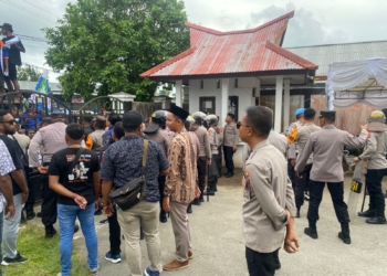 Polres Biak Polda Papua Terjunkan 125 Personil Amankan Demo di KPU Biak Numfor