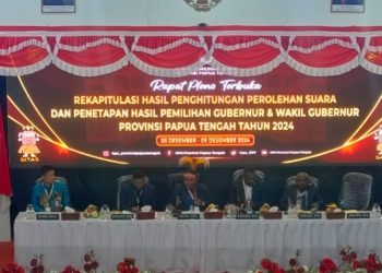 KPU Papua Tengah Resmi Buka Rapat Pleno Rekapitulasi Tingkat Provinsi