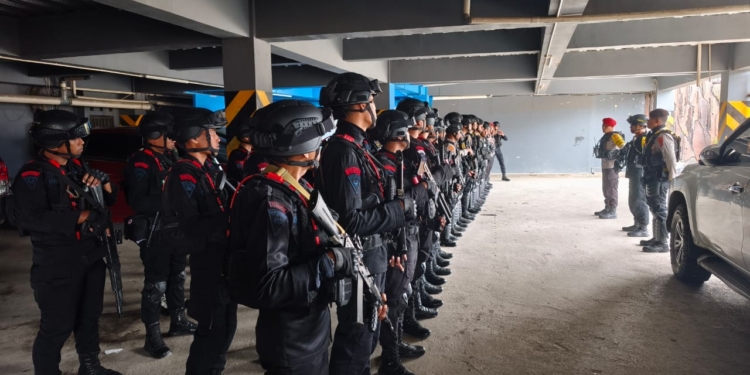Ratusan Personel Polda Papua Kawal Pleno Rekapitulasi Pilgub Provinsi Papua Pegunungan