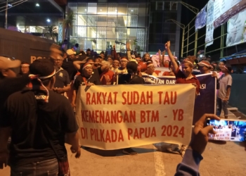 Mama- Mama Port Numbay Unjuk Rasa Protes Pleno KPU Kota Jayapura