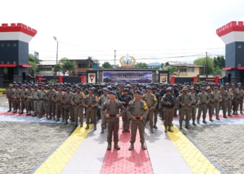 Kaops Damai Cartenz Pimpin Upacara Pembukaan Latihan Operasi Damai Cartenz 2025