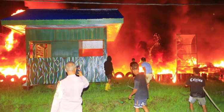 Polres Yalimo Polda Papua Selidiki Musibah Kebakaran Yang Terjadi di Distrik Eliem