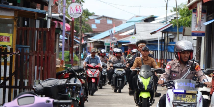 Kunjungan Panitia Perayaan Natal Nasional 2024 Kementerian RI Di Kawal Ketat Polres Asmat