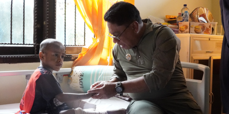 Bertemu Alfaris Korban Kekerasan Ortunya, Pj Walikota Berharap Hal Ini Jangan Terulang Lagi