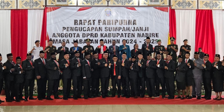 Bupati Nabire, Resmi Melantik Anggota DPRD Terpilih Kabupaten Nabire, Masa Jabatan 2024-2029