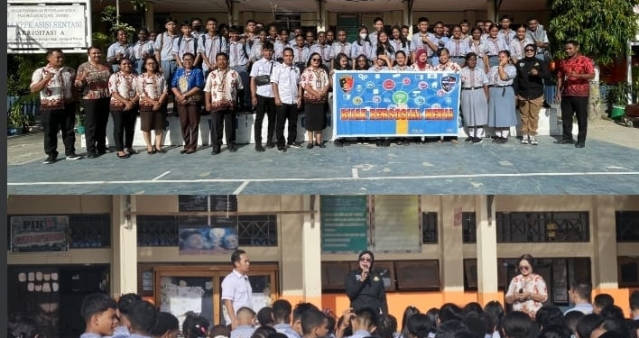 Dit Siber Polda Papua Kembali Berikan Sosialisasi Etika Bermedia Sosial di SMA YPPK ASISI Sentani