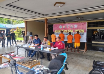 Polres Nabire Berhasil Ungkap 2 Kasus Kriminal Curas Dan Kepemilikan Senjata Api Ilegal