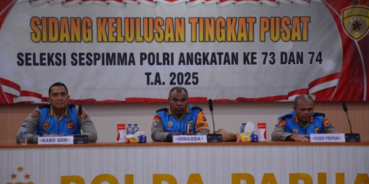 Irwasda Polda Papua Papua Pimpin Sidang Tes Akhir Sespimma Angkatan ke-73 & 74 T.A. 2025