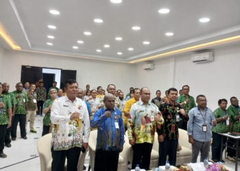 Herman Kayame Resmi Buka Rakor Pemenuhan Data Statistik Bidang Ekonomi Dilingkup Pemprov Papua Tengah