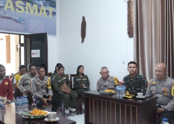 Coffe Morning Kapolres Asmat Dalam Rangka Ketahanan Pangan