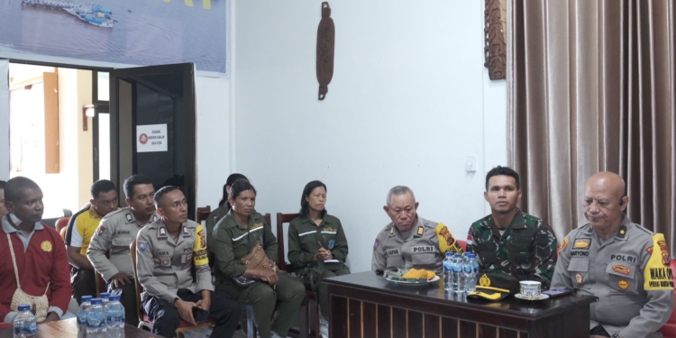 Coffe Morning Kapolres Asmat Dalam Rangka Ketahanan Pangan
