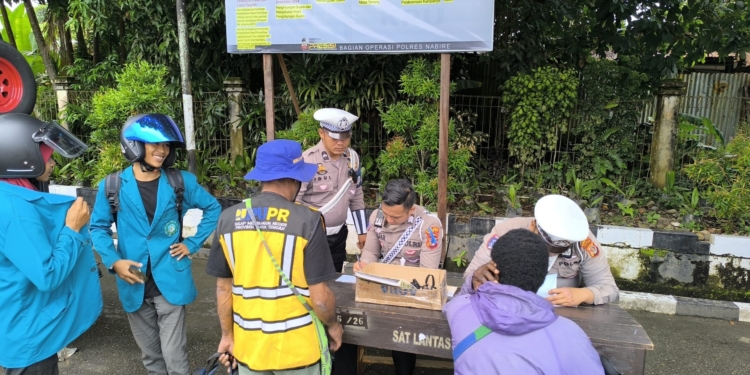 Satuan Lalu Lintas Polres Nabire Gelar KRYD, 37 Pelanggar Kena Sanksi Tilang