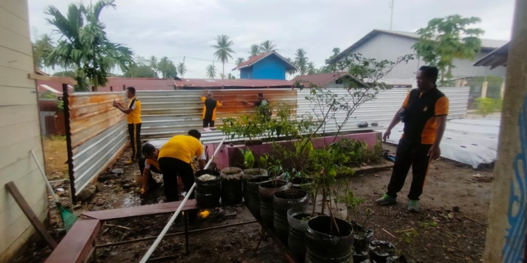 Dukung Swasembada Ketahanan Pangan, Polsek Nabire Kota Gelar Korvei Di Pekarangan P2L Bhayangkari