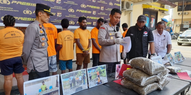 Polresta Jayapura Berhasil Gagalkan Pengiriman Narkotika Jenis Ganja di Pelabuhan Jayapura