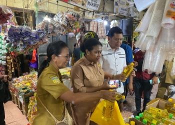 Pastikan Kestabilan Harga Bapok Satgas Pangan Polresta Lakukan Monitoring Ke Pasar Hamadi