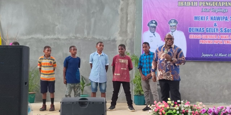 Gubernur Papua Tengah Meki Nawipa dan Wakilnya Gelar Ibadah Syukuran di Kota Jayapura