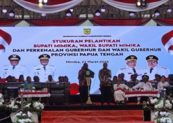 Hadiri Syukuran Pemkab Mimika, Gubernur Papua Tengah Ucapkan Terimakasih Ke Masyarakat