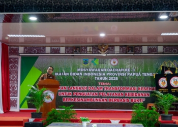 Pj Sekda Papua Tengah Silwanus Sumule Resmi Buka Kegiatan Musda I IBI Papua Tengah 2025