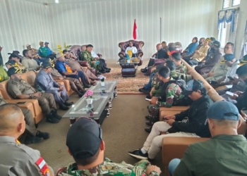 Pasca Kontak Tembak Di Intanjaya, Bupati Aner Maisini Gelar Rakor Bersama Forkopimda Dan TNI/Polri